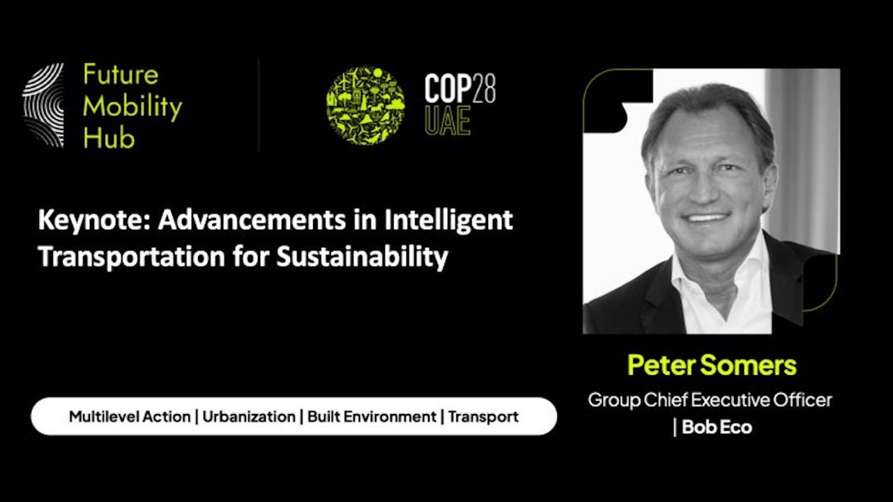 Bob Eco's CEO, Peter Somers, took the stage as a speaker at COP28